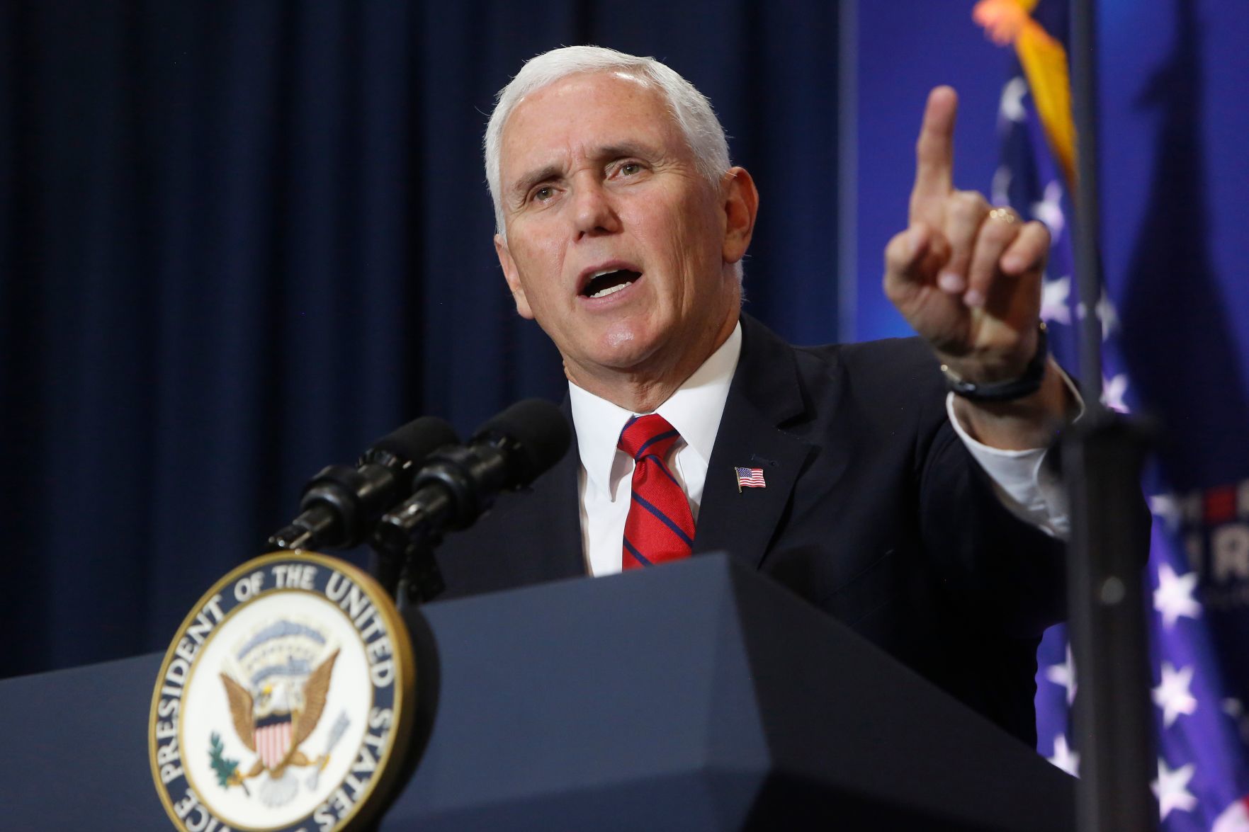 Vice President Mike Pence speaks at MetraPark